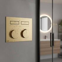 Змішувач прихованого монтажу для душу Gessi HI-FI 63004-726 з термостатом, тепла бронза (зовнішня частина), фото №1