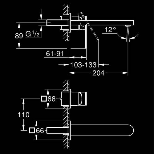 Змішувач прихованого монтажу для раковини Grohe 29306004 хром, фото 6