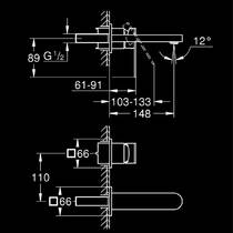 Змішувач прихованого монтажу для раковини Grohe Plus 29303004 хром, фото №6