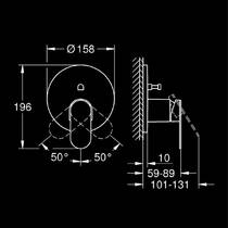 Змішувач прихованого монтажу для ванни/душу Grohe Plus 24060AL4 графіт темний матовий, фото №6