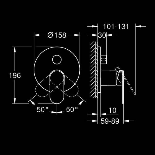 Змішувач прихованого монтажу для душу Grohe Plus 24093004 хром, фото 5