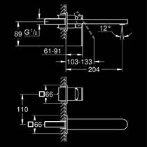 Смеситель скрытого монтажа для раковины Grohe Plus 29306AL4 матовый графит, фото №6