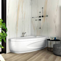 Ванна акриловая WGT Rialto Como 170х100 см правая белый глянец, фото №1