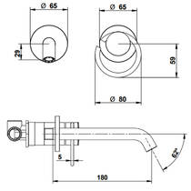 Смеситель скрытого монтажа для раковины Bongio Linea by AC 82538ТТТТEU цвет Terra di Toscana, фото №5