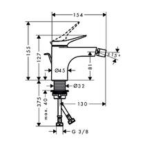 Змішувач для біде Hansgrohe Vivenis 75200340 хром чорний матовий, фото №3
