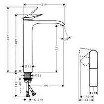 Смеситель для раковины Hansgrohe Vivenis 75045340 хром черный матовый, фото №3