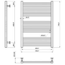 Полотенцесушитель водяной Марио INOX Гера 770х530/500 золото сатин, фото №3