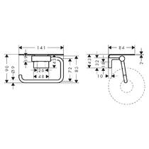 Держатель для туалетной бумаги Hansgrohe AddStoris S 41789140 с полкой, матовая бронза, фото №3