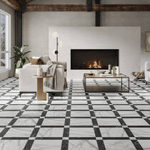 Керамограніт Ceramica Deseo Grace Nero 44x44 см, фото №1
