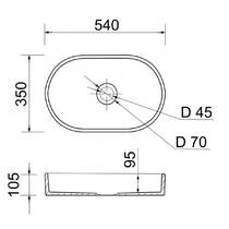 Раковина Adamant Beste New Black 540x350 мм, черный, фото №4
