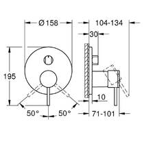 Смеситель скрытого монтажа для ванны/душа Grohe Atrio 24356DA0 теплый закат (розовое золото), фото №5
