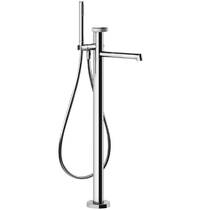 Змішувач для ванни Gessi Anello 63328-031 з душовим набором підлоговий хром, фото №2