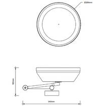 Косметичне дзеркало Decor Walther Classic BS 40 LED зі збільшенням 3x золото матовий, фото №4