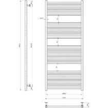 Полотенцесушитель водяной Марио INOX Гера 1500х630/600 полированная нержавеющая сталь, фото №3