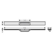 Решітка для душового трапа Hansgrohe RainDrain Flex 56052800 900 мм сталевий, фото №2