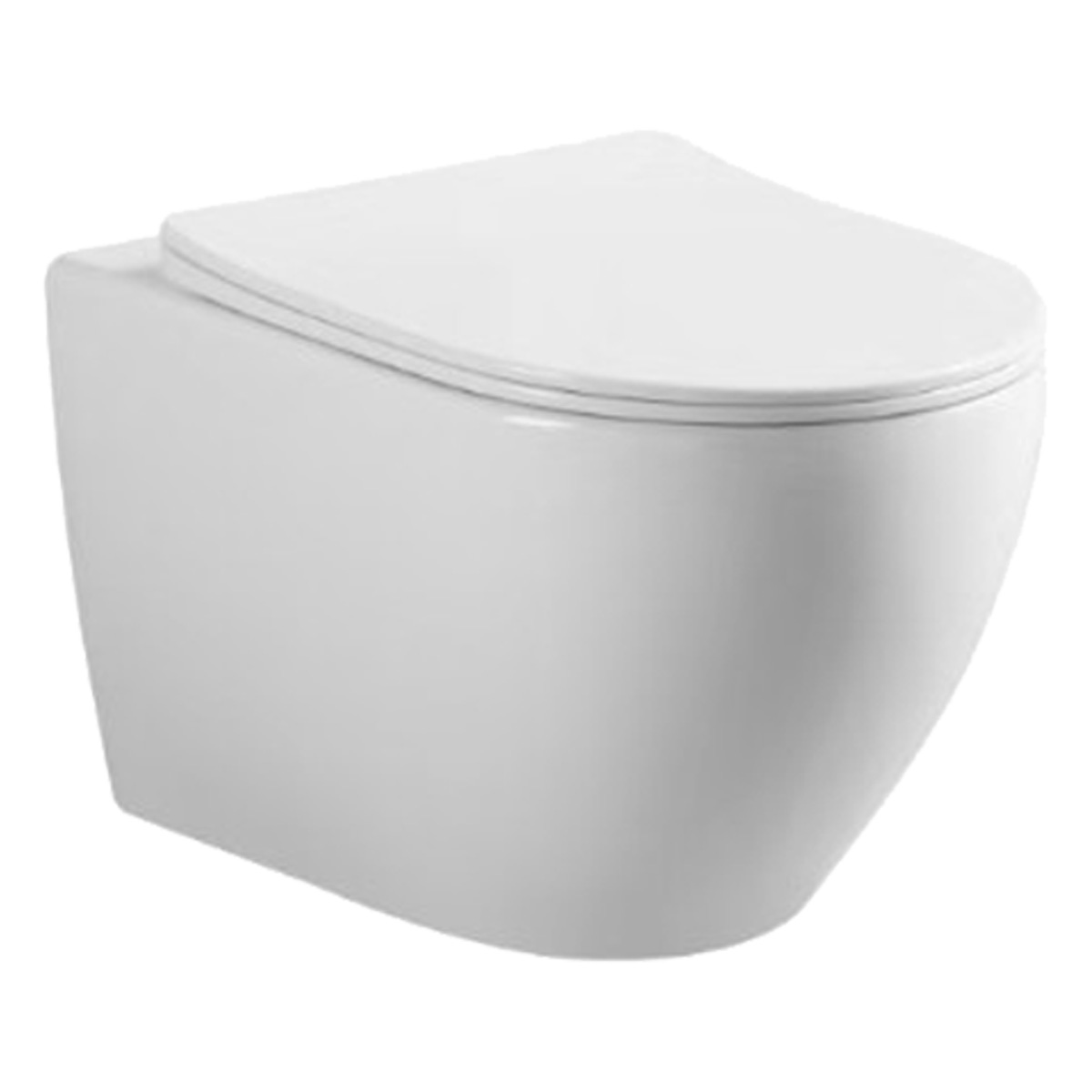 HT-1014C-WHT008 AQUAMOD Унітаз підвісний безобідковий з турбозмивом з кришкою quick-fix, soft-close (1 сорт)