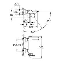Змішувач для ванни Grohe Plus 33553004 хром, фото №3