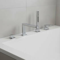 Змішувач для ванни Grohe Plus 29307004 з душовим набором, на борт, хром, фото №1