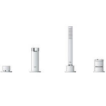 Змішувач для ванни Grohe Plus 29307004 з душовим набором, на борт, хром, фото №4