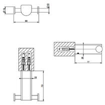 Крючок Gessi Rilievo 59522-726 двойной теплая бронза матовый, фото №3