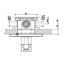 Змішувач прихованого монтажу для душу Gessi Rettangolo 44604-726 тепла бронза матовий, фото №4