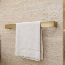 Тримач для рушників Gessi Rettangolo 20900-726 одинарний тепла бронза матовий, фото №1