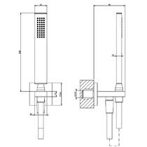 Душевой набор Gessi Rettangolo 20123-726 теплая бронза матовый, фото №3