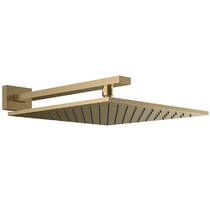 Верхний душ Gessi Rettangolo 15185-726 с держателем теплая бронза матовый, фото №2