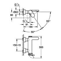 Смеситель для ванны Grohe Plus 33553AL4 графит темный матовый, фото №3