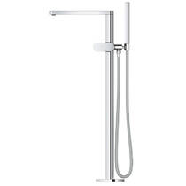 Змішувач для ванни Grohe Plus 23846004 підлоговий з душовим набором хром, фото №4