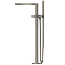 Змішувач для ванни Grohe Plus 23846AL4 підлоговий з душовим набором графіт темний матовий, фото №4