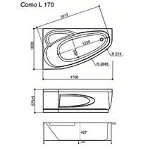 Ванна акриловая WGT Water Rialto Como L 170х100 см с ножками, фото №3
