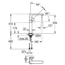 Змішувач для раковини Grohe Plus 32618GN4 холодний світанок матовий, фото №3