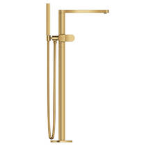 Змішувач для ванни Grohe Plus 23846GN4 підлоговий з душовим набором холодний світанок матовий, фото №5