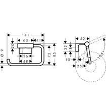Держатель для туалетной бумаги Hansgrohe AddStoris S 41788140 без крышки бронза матовый, фото №3