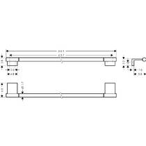 Тримач для рушників Hansgrohe AddStoris S 41767140 одинарний бронза матовий, фото №3