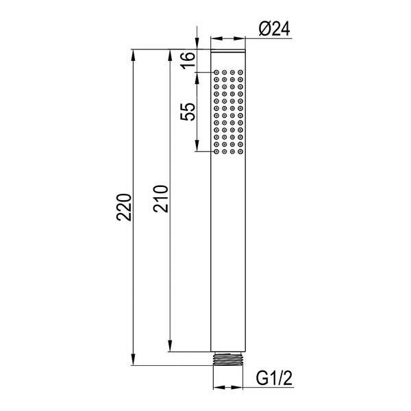 Ручна лійка Devit Flow D113000000210C, 1 режим струменю, хром, фото 3