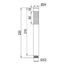 Ручная лейка Devit Flow D113000000210BM, 1 режим струи, черный матовый, фото №3