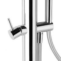 Смеситель для ванны Paffoni Light LIG032CR+LIG030 напольный с душевым набором, хром, фото №6