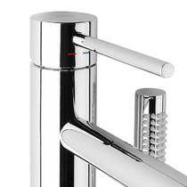 Смеситель для ванны Paffoni Light LIG032CR+LIG030 напольный с душевым набором, хром, фото №5