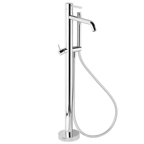 Змішувач для ванни Paffoni Light LIG032CR+LIG030 підлоговий з душовим набором, хром, фото 2