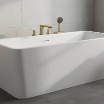 Змішувач для ванни Hansgrohe Vivenis 75444140 на борт ванни бронза матовий, фото №1
