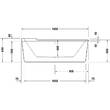 Ванна гідромасажна акрилова Duravit  Starck Bathtub Oval 760010000CE1000 180х80 см, фото 3