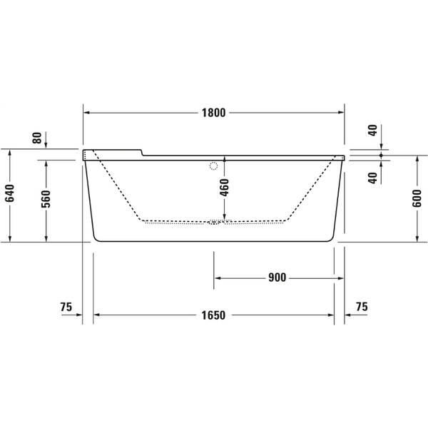 Ванна гідромасажна акрилова Duravit  Starck Bathtub Oval 760010000CE1000 180х80 см, фото 3