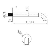 Вилив для ванни Devit Flow D119100000001MB, чорний матовий, фото №3