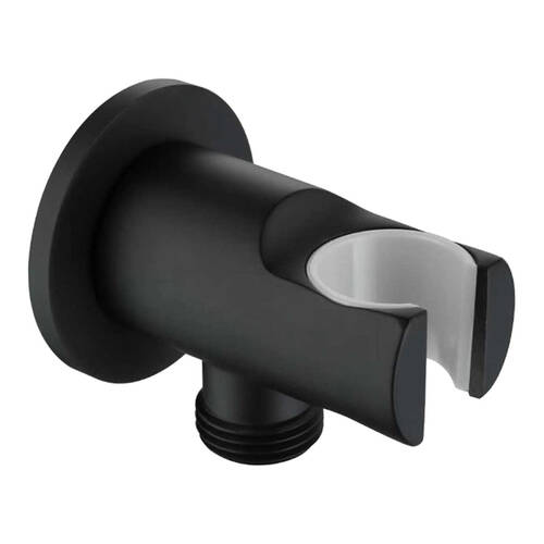 Шлангове підключення Devit Flow D113100000010MB з тримачем ручного душу, чорний матовий, фото 2