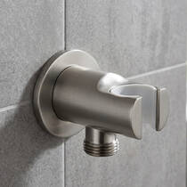 Шлангове підключення Devit Flow D113100000010BN з тримачем ручного душу, brushed nickel