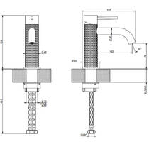 Змішувач для раковини Gessi Meccanica 54202-726 тепла бронза матовий, фото №3