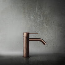 Змішувач для раковини Gessi Meccanica 54202-726 тепла бронза матовий, фото №1