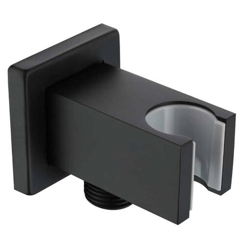 Шлангове підключення Devit Flow D113100000020MB з тримачем ручного душу, чорний матовий, фото 1